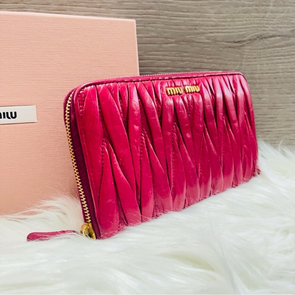 Miu Miu Leather Zip Around Wallet - Picture 11 of 14